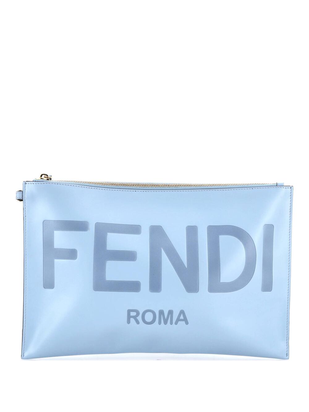 Fendi Logo Flat Wristlet Pouch Embossed #245681F12B